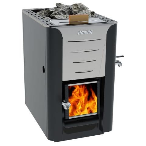 Harvia 20 ES Pro Series 24.1kW Wood Sauna Stove with Water Tank