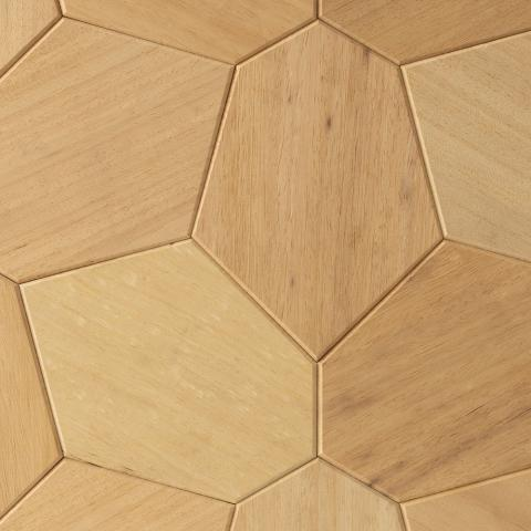 EmotionWood Hexagon Abachi Sauna Wall Panel