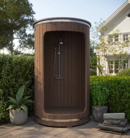 SaunaLife Rain-Series Outdoor Barrel Shower Kit