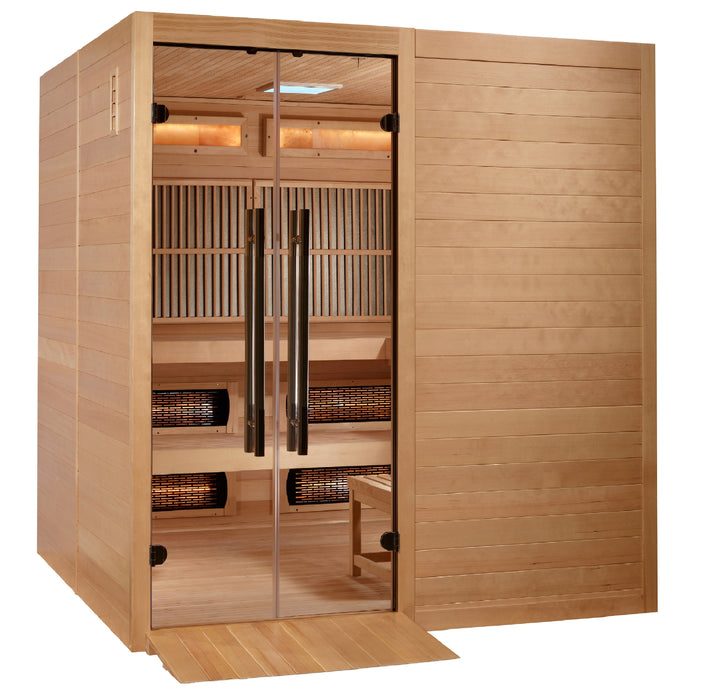 Toledo 6 Person Hybrid Sauna Full Spectrum and Harvia Traditional Stove