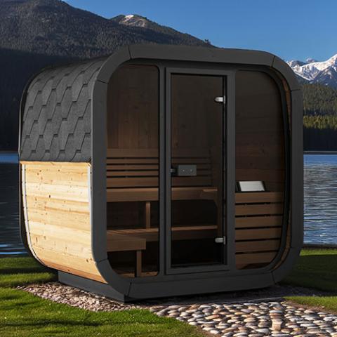 SaunaLife Model CL5G Cube-Series Outdoor Sauna