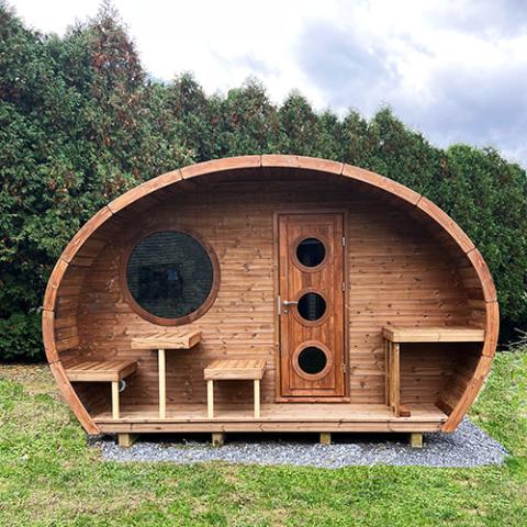 SaunaLife Model G11 Garden-Series 2 Room Outdoor Sauna