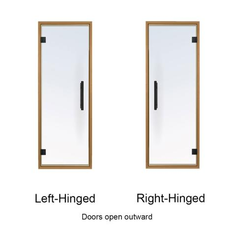 Prosaunas Prehung Clear Glass Aspen Frame Sauna Door 24x73