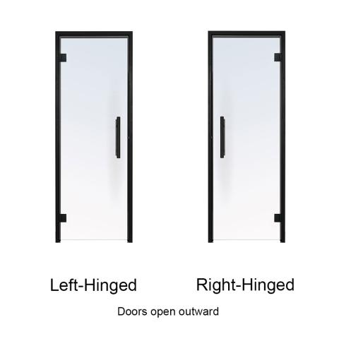 Prosaunas Prehung Clear Glass Black Alder Sauna Door 24x81