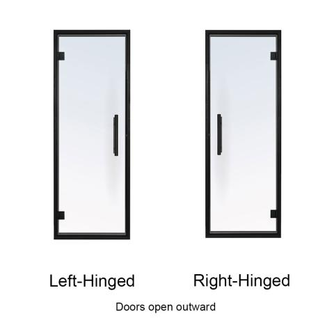Prosaunas Prehung Tinted Glass Black Alder Frame Sauna Door 24x73
