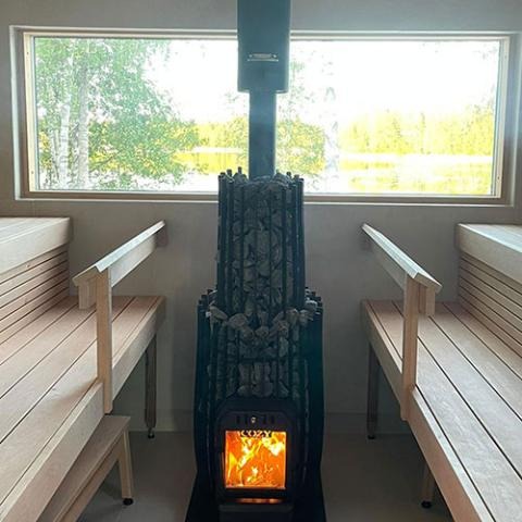 Cozy Heat SW H700 Chimney Cover, Black Stainless Steel for SW Sauna Stoves