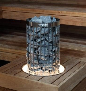 Harvia HPCU2L Embedding Flange with LED-Lighting for Cilindro Half 6/8kW