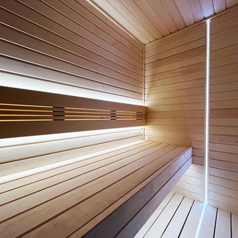 Universal Sauna Light Kit with 16-ft White Light Flexible LED Strip
