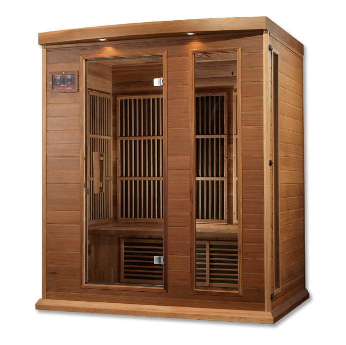 Maxxus 3 Person Low EMF FAR Infrared Cedar Sauna