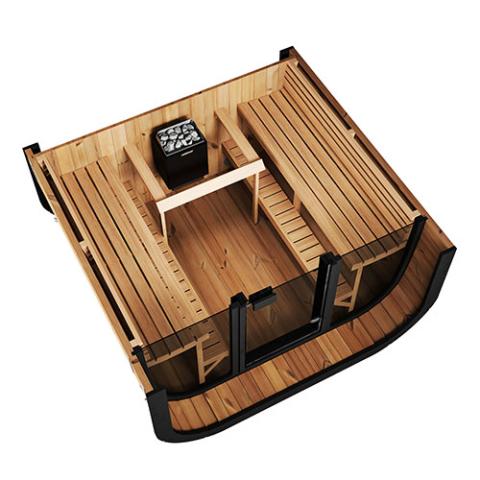 SaunaLife Model CL7G Cube-Series OUtdoor Sauna