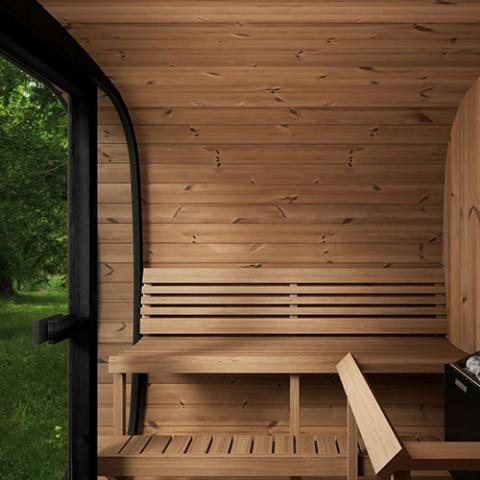 SaunaLife Model CL7G Cube-Series OUtdoor Sauna