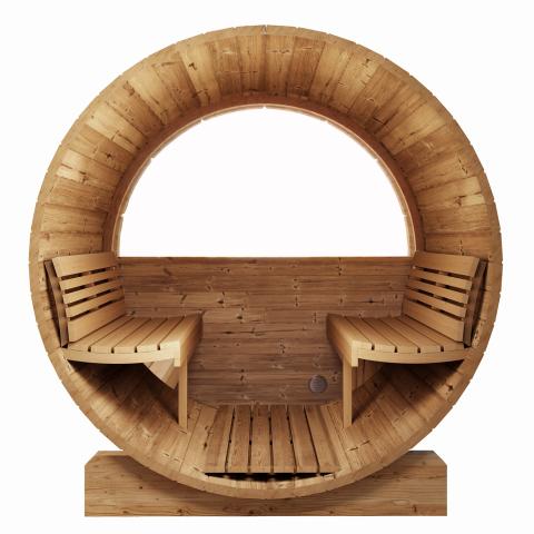 SaunaLife Model E6W Outdoor Sauna Barrel-Window