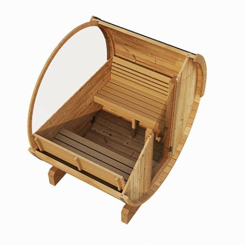 SaunaLife Model E7W Outdoor Sauna Barrel-Window