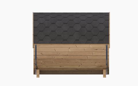 SaunaLife Model E8G Outdoor Sauna Barrel Glass Front