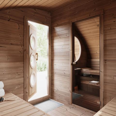 SaunaLife Model G11 Garden-Series 2 Room Outdoor Sauna