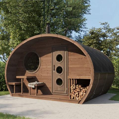 SaunaLife Model G11 Garden-Series 2 Room Outdoor Sauna