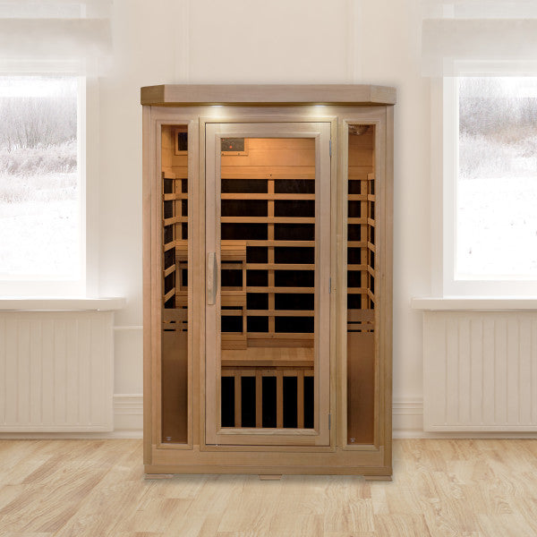 Sonoma 2-Person Hemlock Infrared Sauna with 6 Carbon Heaters