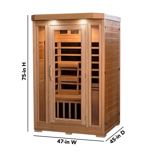 Sonoma 2-Person Hemlock Infrared Sauna with 6 Carbon Heaters