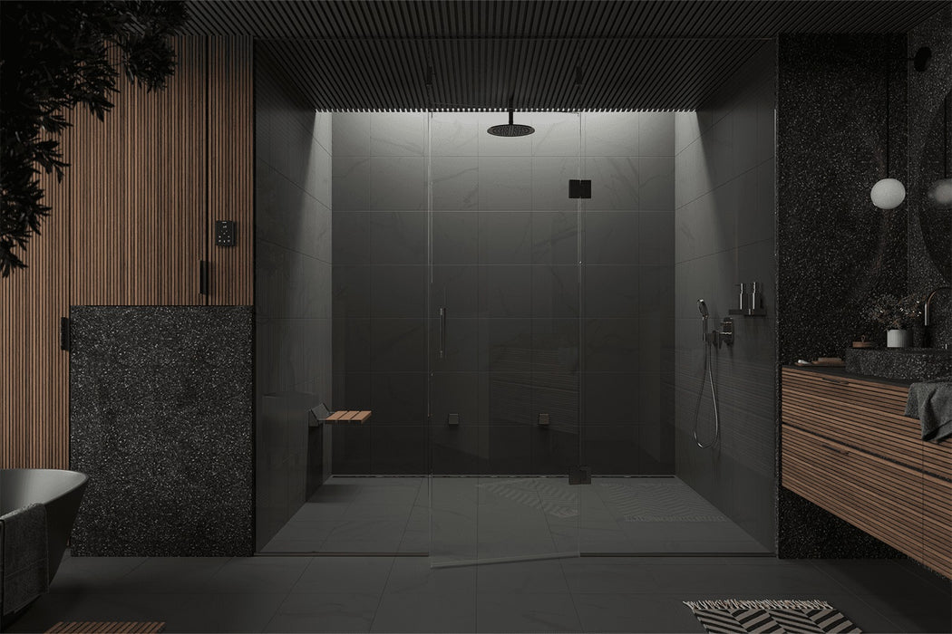 Amerec Wall-Mount Steam Shower TEAK SEAT
